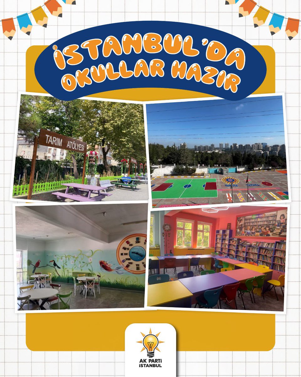 nevzatyucetr's tweet photo. Yeni eğitim öğretim yılına güçlü bir başlangıç için İstanbul’un dört bir yanında hazırlıklar tamam.

Öğrencilerimizin güvenle, huzurla ve başarıyla geleceğe yürüyeceği okullarımız yeni döneme hazır.

İstanbul’da Okullar Hazır https://t.co/mYxejciuCs