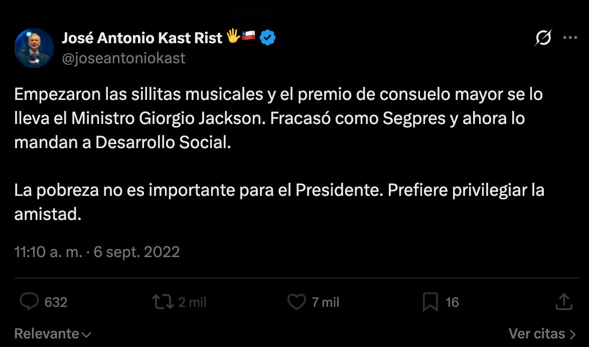 fotohistoriacl's tweet photo. Kast, 6 de septiembre de 2022. https://t.co/cTSc4lBumU