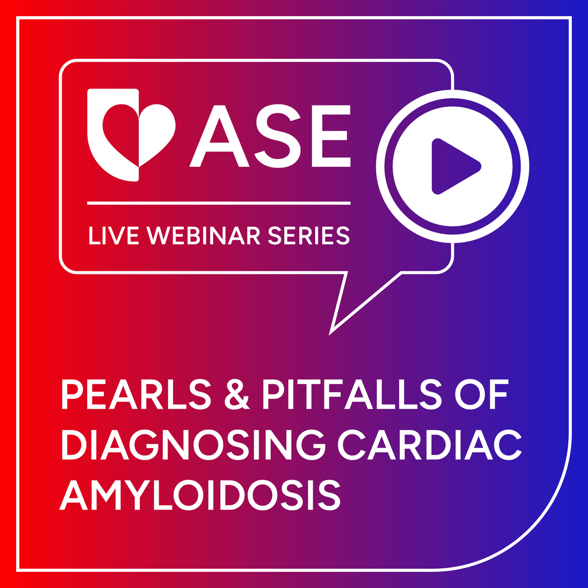 ASE360's tweet photo. UPCOMING WEBINAR: Join us this Thursday from 7-8 PM ET for the #ASEWebinar, "Introduction to Cardiac Amyloidosis and the Basics of Echo."

This webinar will be the first of the Pearls &amp; Pitfalls of Diagnosing Cardiac Amyloidosis webinar series. Sign up: https://t.co/bwaXPxYliv https://t.co/Hm1he2kn3o