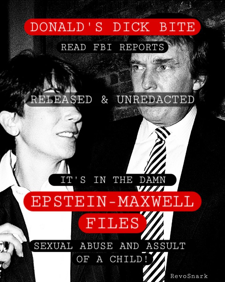 RevoSnark's tweet photo. Name. Shame. Convict.

This will not go away.
Don't let them kill this witness.

#MAGA #EPSTEIN #MAXWELL #TRUMP #TrumpRegime #trump https://t.co/4bu9gwpedj