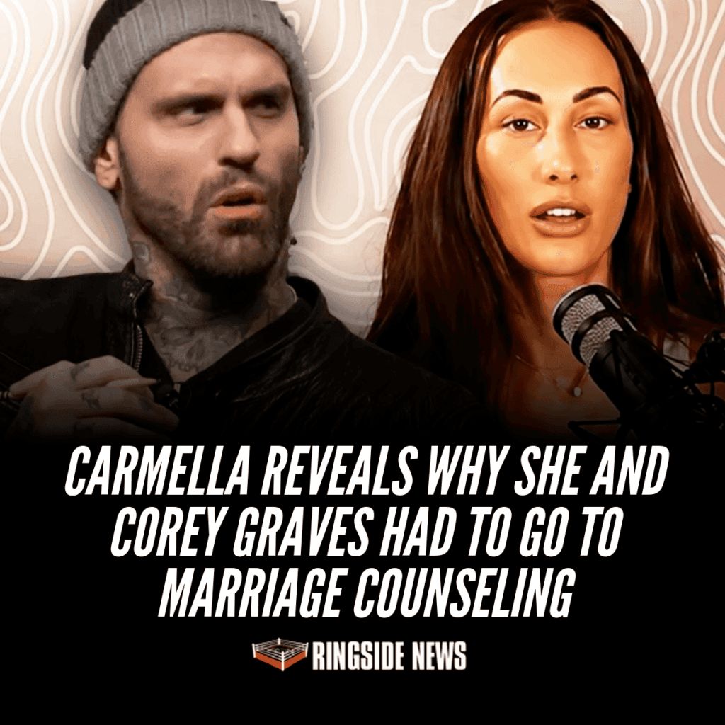 ringsidenews_'s tweet photo. Carmella Reveals Why She and Corey Graves Had to Go to Marriage Counseling https://t.co/V2eDlX6mKR https://t.co/dtPrXjN7Tb