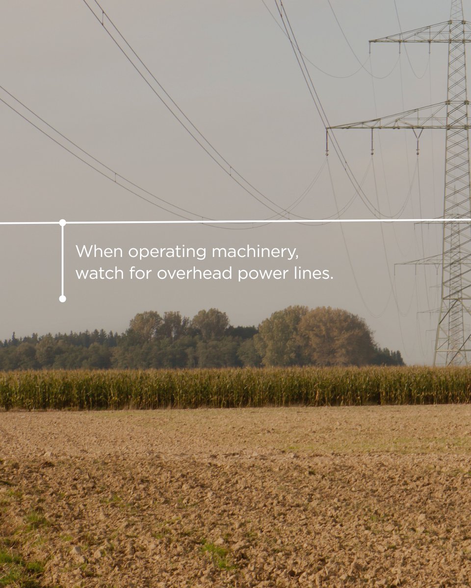 WarrenRECC's tweet photo. It’s National Farm Safety &amp; Health Week, and as harvest season approaches, [Co-op Name] reminds our farming members to be vigilant near power lines and other electrical equipment. We’re proud to power the farms that power our communities. 🚜❤️ https://t.co/cGCi6FzCTJ