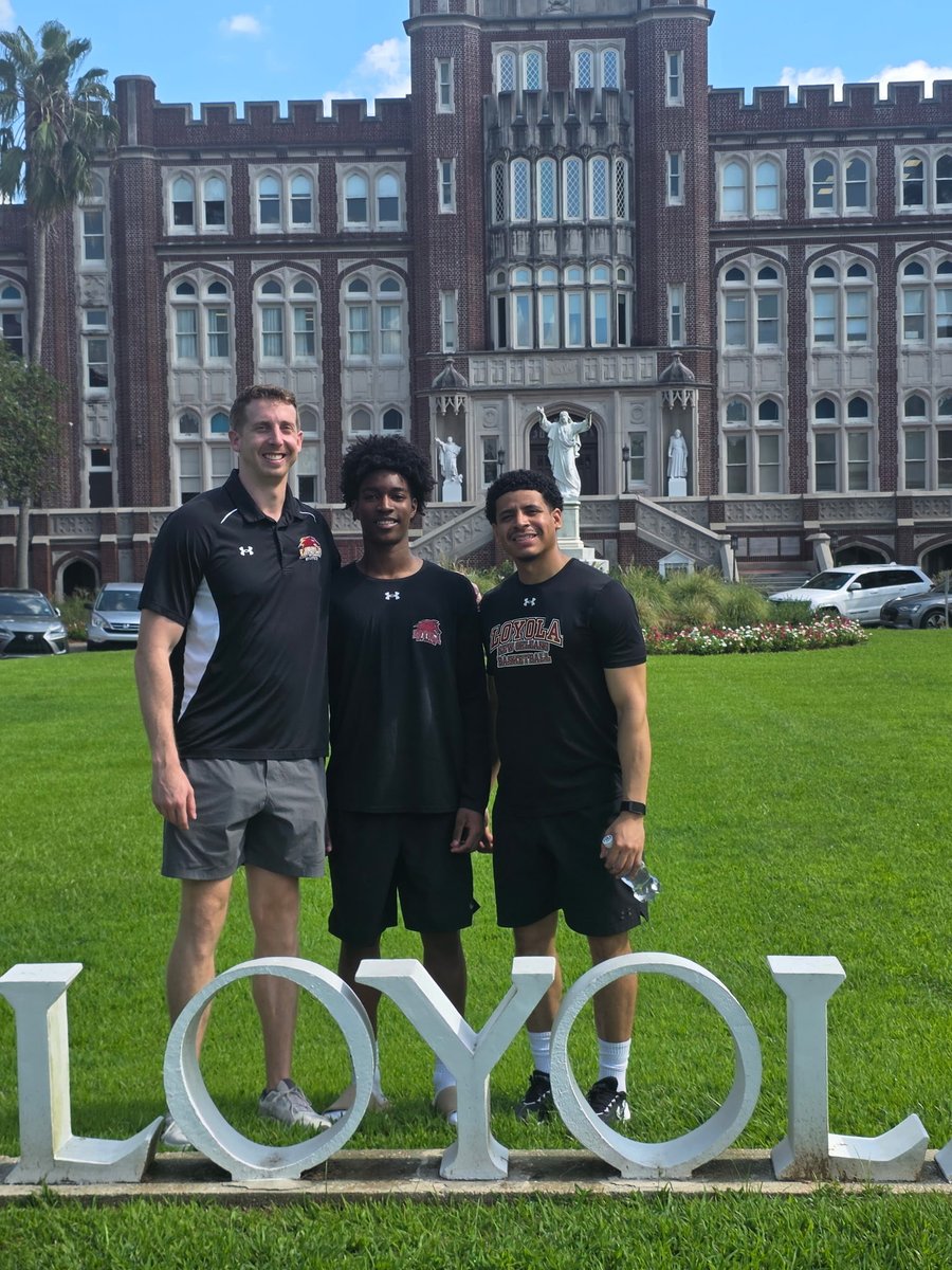 JaxsonWilliamsx's tweet photo. After a great visit and conversation with @TL_35 and @VenzantDaniel , I am blessed to receive my first official basketball offer from Loyola University of New Orleans. #AGTG #WolfPack https://t.co/d303C5yyXh