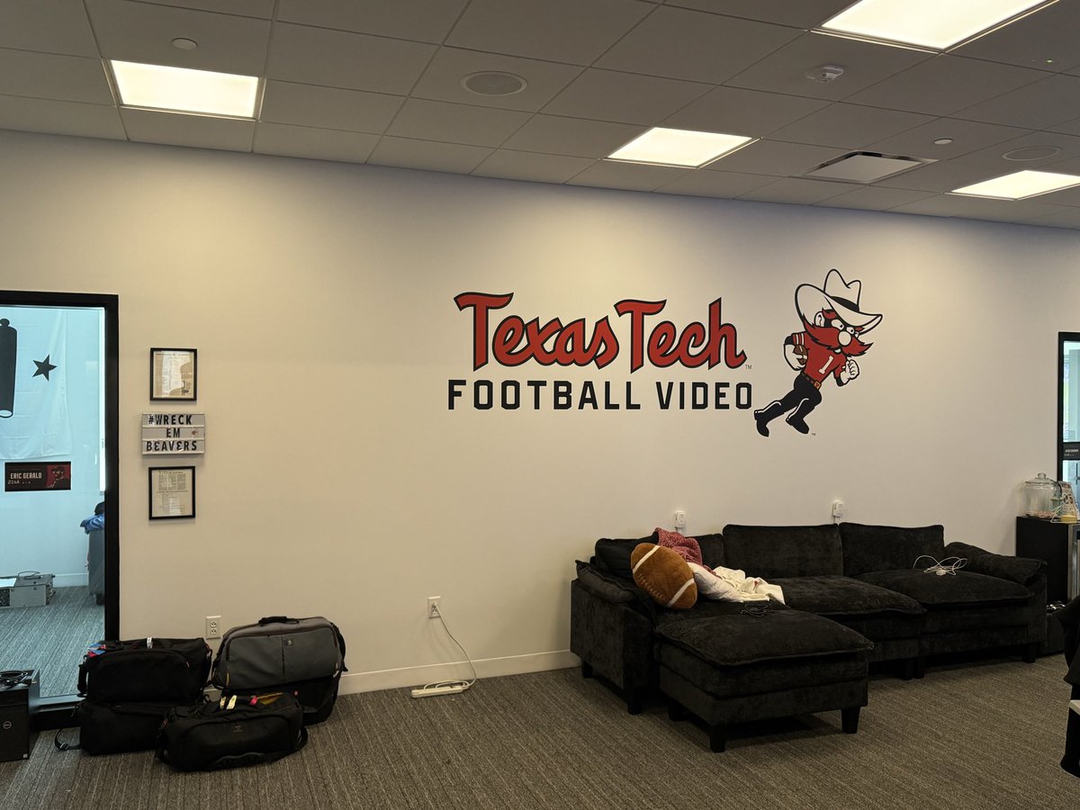 TexasTechVideo's tweet photo. New additions to the Video War Room! Wreck Em! https://t.co/8Xj5dc9I65