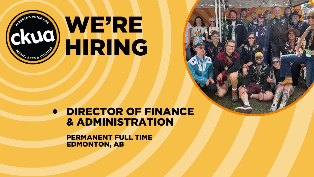 ckuaradio's tweet photo. CKUA is hiring!  
 
We’re looking for a Director of Finance to join our leadership team. If you’re a strategic and experienced financial professional eager to help shape CKUA’s future, this could be the perfect opportunity for you.  
 
https://t.co/ZBJjPAYrLM https://t.co/4FgcaH3DQz