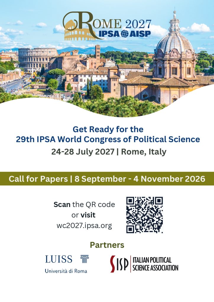 siyasiilimlertd's tweet photo. IPSA 29. Dünya Siyaset Bilimi  Kongresi 24-28 Temmuz 2027’de Roma LUISS Üniversitesi ev sahipliğinde gerçekleştirilecektir. Bildiri ve panel çağrıları ile ilgili detaylı bilgi için: https://t.co/F7dCIkWoTV https://t.co/sZOP7SgBH9