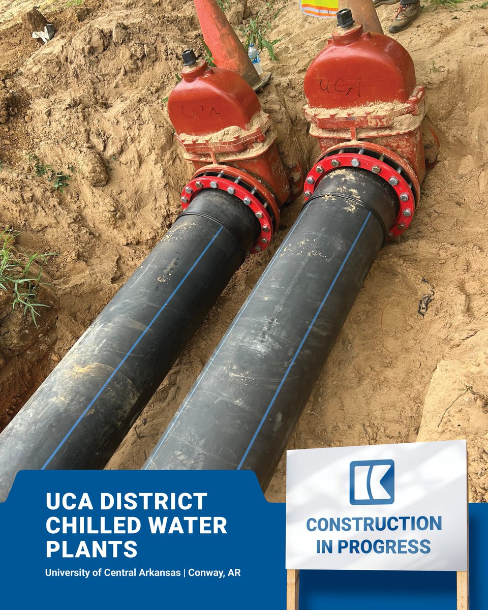 KincoBuilds's tweet photo. A cooler, more efficient campus is coming to the UCA! Kinco is excited to be part of this two-phase project, which includes building a new water chiller plant and renovating an existing one. Go Bears! 💜 https://t.co/vBPojReiMV