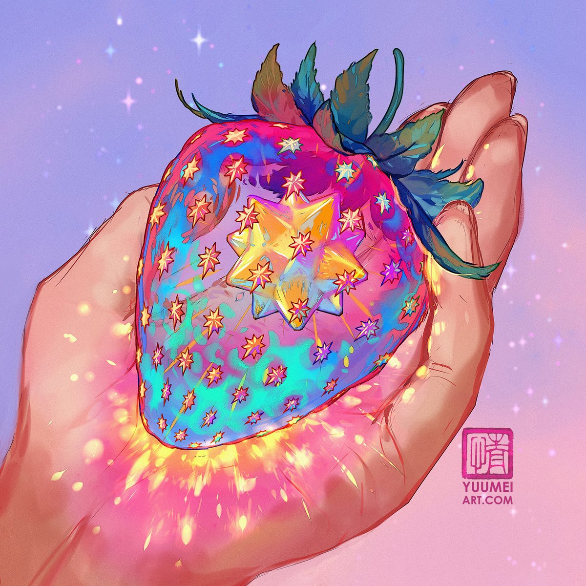Yuumei_Art's tweet photo. A continuation of my berry series! I decided to make a triple set for the strawberry like I did with the blueberry that became a little comic. The next one will be a strawberry shortcake!

#strawberry #art #painting

1/3 https://t.co/wYKBtEIdwx