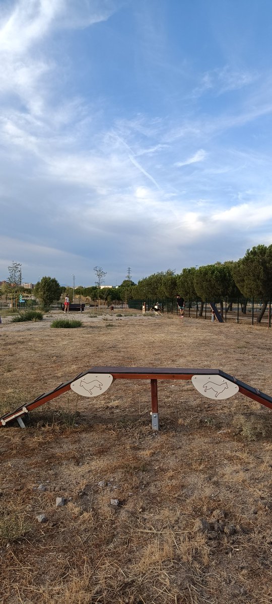 LuisMBaciero's tweet photo. Muy chula la nueva área canina del Corredor Verde #EnsancheSur pero, ¿al menos la zona de ejercicios no debería tener un suelo especial? Si se deja así se va a convertir en un barrizal en cuanto llueva. @c_mantenimiento @ppyjj_alcorcon https://t.co/VakHSpaqXI