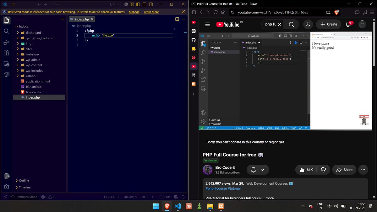 vividwhisp's tweet photo. Day 56 of becoming CRACKED at programming:
• Completed 0/1 Knapsack in DP
• Wrapped up DSA theory
• Did some PHP for college exams
• Started Project 0 in AI Engineering
completed foundational dsa
#DSA #DynamicProgramming #AIEngineering #PHP #BuildInPublic https://t.co/aj3bqMmv44