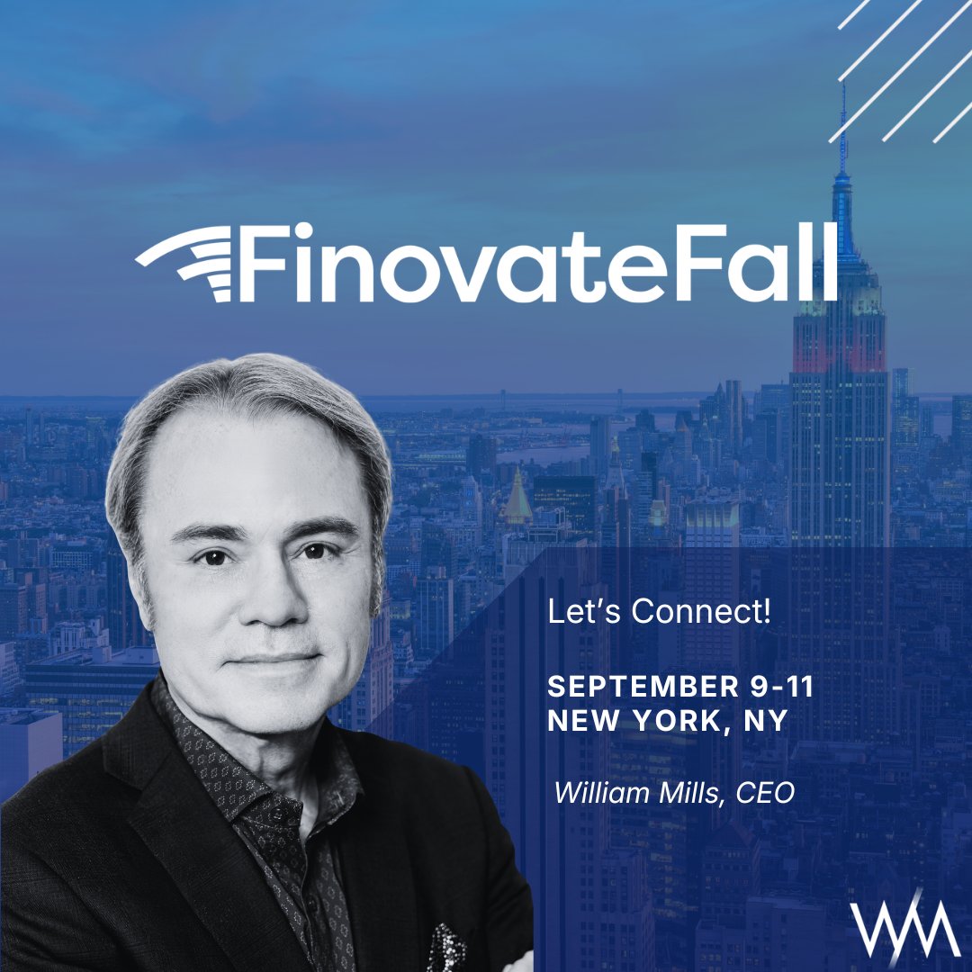 wmagency's tweet photo. Heading to #FinovateFall in New York this week? Connect with WMA's William Mills to learn how our PR and marketing services can help strengthen your fintech’s visibility, credibility and growth. #Finovate https://t.co/bGrWE8Rj4l