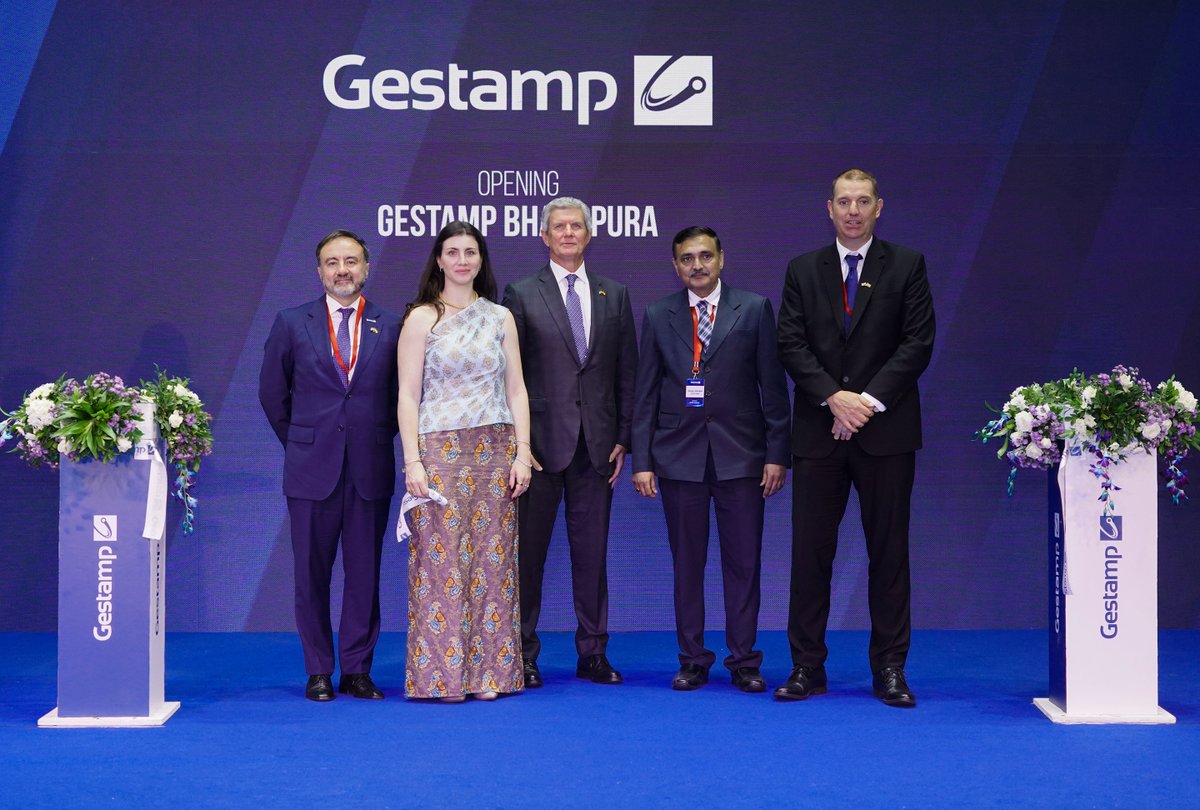 gestamp's tweet photo. Today, we inaugurated our fifth production facility in India, located in Bhagapura, Gujarat.

With hot stamping, overlap patch welding and laser cutting technologies, the plant manufacture highly engineered BIW components. https://t.co/50XRQo1V0F