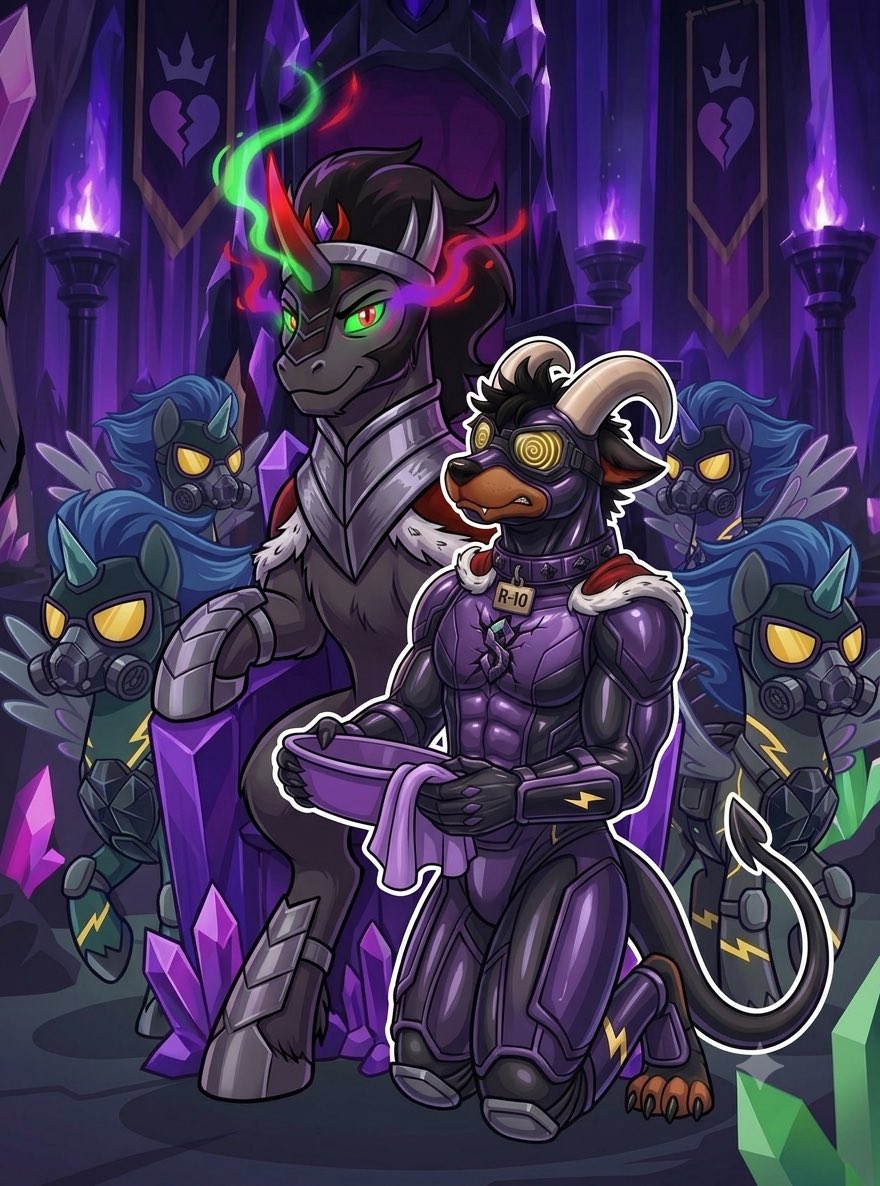 HoundoomR10's tweet photo. It has been taken under my King’s orders suited an obedient like everyone else should be fall in line with the king and obey him. He is all he is everything. @Evil_LordPony https://t.co/obAodxZ38s