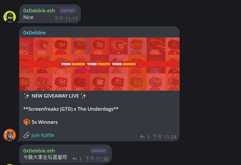 egyptk6's tweet photo. Yesterday I finally finished building a Mint Calendar Bot for our community.

Honestly, it’s pretty hard to catch 100% of all the projects minting each day 😂 So for now, the bot will just try its best to catch as much mint info as possible.

If you guys have any good ideas on how we can catch more mint info, or know any good sources we should be tracking, let me know~  

Also, the @TheUnderdogsHK  TG Channel has been growing a lot lately, and sometimes @0xdebbie drops some urgent Alpha only on TG.

So today I decided to build another bot 

Now our Discord Giveaways + DC Debbie’s Alpha can be sent directly to the Underdogs TG Channel

Hopefully this makes things easier and no one misses the important stuff 

Anyway, Welcome to Underdogs 🐶❤️Hope you guys enjoy it here! 🫶
