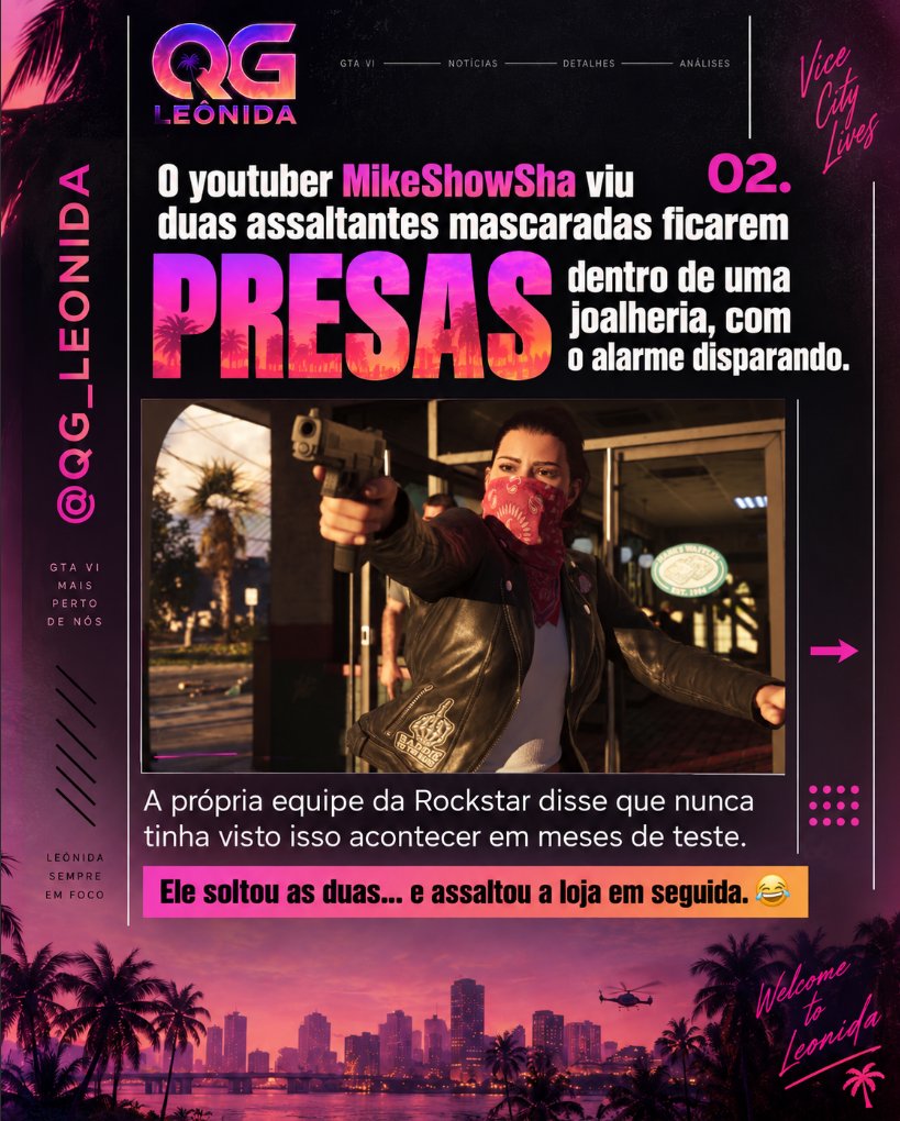 AndreTqo's tweet photo. Depois do Extended Look e das prévias exclusivas com a Rockstar, os detalhes não param de sair 👀 Separei 5 dos mais interessantes até agora — desliza pra ver! Qual te surpreendeu mais? Comenta aqui embaixo 👇 https://t.co/L003cq5gVH