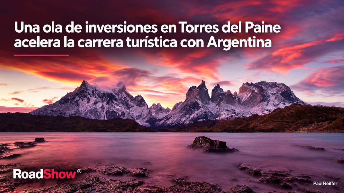 RoadShowcl's tweet photo. Algo más que turistas está llegando a Torres del Paine.

En menos de un año, empresarios chilenos y grupos internacionales han activado inversiones por más de US$51 millones para levantar lodges, ampliar hoteles, renovar embarcaciones y reforzar servicios.

Detrás de estos movimientos comienza a aparecer una apuesta mayor: transformar a Magallanes en un polo capaz de competir por el turismo de alto poder adquisitivo que también buscan El Calafate, El Chaltén y Ushuaia en Argentina.

Todo ocurre, además, cuando la relación con el vecino país vuelve a tensionarse por el Estrecho de Magallanes, la Antártica y el creciente protagonismo chileno en el extremo austral.

¿Qué proyectos están impulsando esta carrera y por qué Torres del Paine puede alterar el mapa turístico de la Patagonia?

▶️Lee la nota completa en RoadShow®:
https://t.co/TCttMZ6X0X
