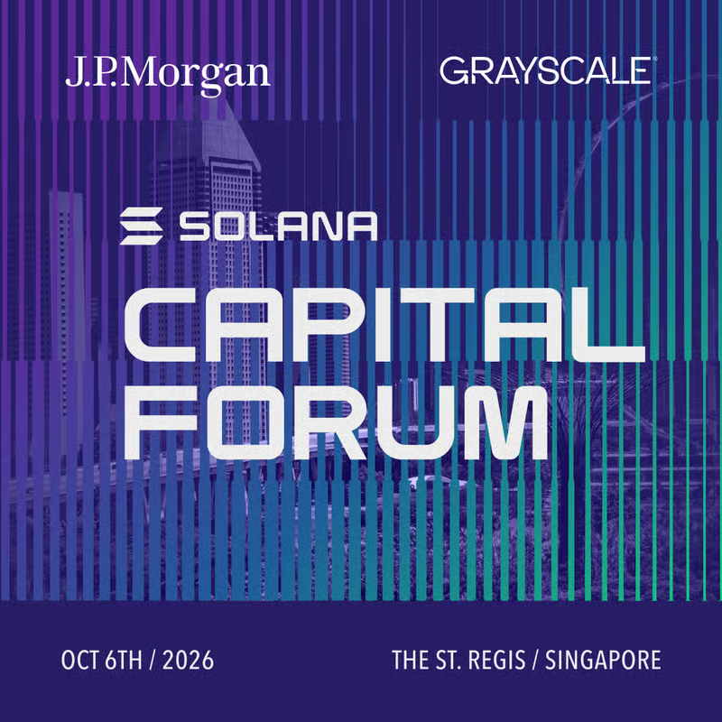 capitalmarkets's tweet photo. J.P. Morgan. Grayscale. CME. Morgan Stanley. Franklin Templeton. DTCC.And more.

On October 6, Solana Capital Forum brings leaders across traditional finance, digital assets, and financial infrastructure together in Singapore.

Request an invitation 👇 https://t.co/OkJ0o9LQPG