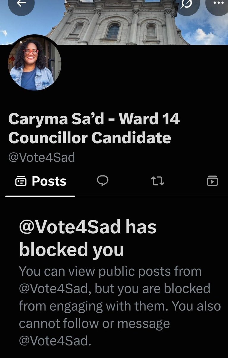 noahcites's tweet photo. “Evidence should drive policy, not dogma.”

Evidence replies.

🚫 You have been blocked.

Blocking is a moderation tool, not a criticism-erasing tool.

#Toronto #TorontoDanforth #Ward14 #TOpoli #ONpoli #VoteSad #Vote4Sad https://t.co/NjjbZ8ynAm
