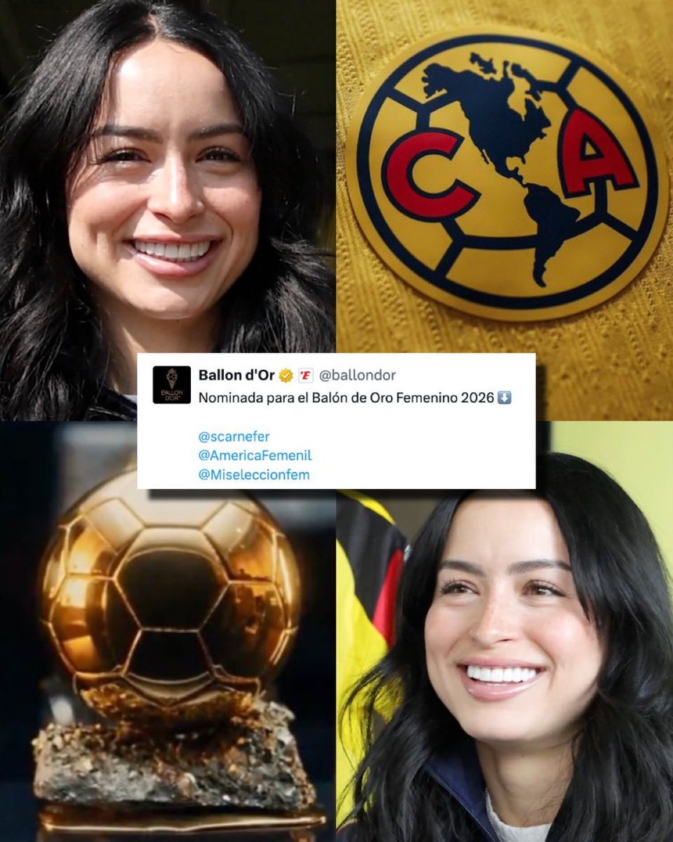 MariannaEn889Fm's tweet photo. No le voy al América pero bravooooo!! Scarlett Camberos  25 años es la capitana del Club América y se acaba de convertir en LA PRIMERA FUTBOLISTA MEXICANA EN TODA LA HISTORIA que logra ser nominada al Balón de Oro Femenino….

👏🏻👏🏻👏🏻🇲🇽⚽️💗 #futfem https://t.co/zy4Iy3zwff