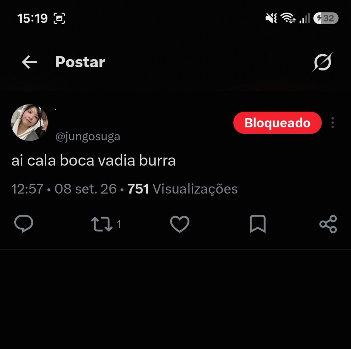 hots1802's tweet photo. Tudo isso porque dei uma opinião que algumas pessoas não gostaram. 
Não obriguei ninguém a concordar comigo, mas aparentemente discordar virou motivo para ataques pessoais, ofensas e até comentários sobre a minha vida e meus filhos.

E o mais irônico: essas são as mesmas pessoas que estão aqui me chamando de misógina. A ironia se escreve sozinha.

Não gosta de mim ou do que eu posto? O botão de block está aí,eu estou usando bastante