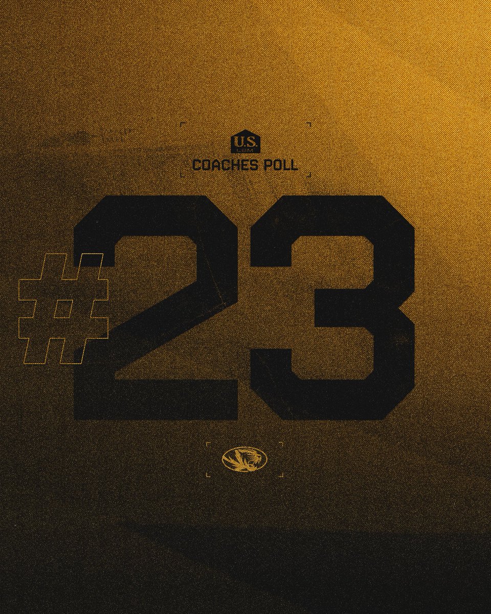 MizzouFootball's tweet photo. #23 in both the @AP_Top25 and the Coaches Poll! 📊 https://t.co/pPViyhVlb5