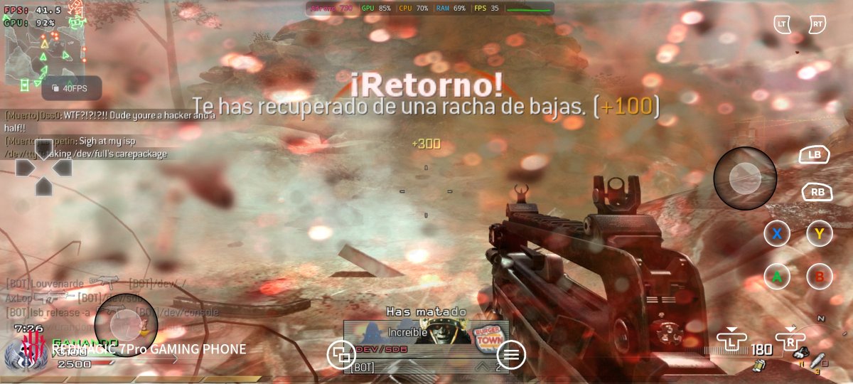 XurzPrime's tweet photo. Luego de tanto estarle tanto moviendo por fin le pude poner bots al CoD Modern Warfare 2 en el GameHub 

#CoD #CallOfDutyMW2 #CoDW2 #Activision #Gamehub #Winlator #Linux #Android #PCGames #Windows #Proton #Redmagic #Emulation https://t.co/cW4yB5ybRU