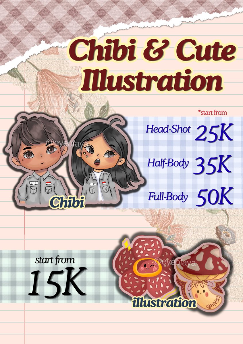 eyeofaya's tweet photo. Hi everyone!!
Aku open commission desain custom untuk feeds carousel, chibi, ilustrasi, dan logo (bisa desain lain juga sih). Harganya murah banget nih.

Please kindly DM me if you interested!!

#zonauang #jokitugas #desain #opencommission #poster #logo #ilustrasi #art https://t.co/KmR7FVY47j