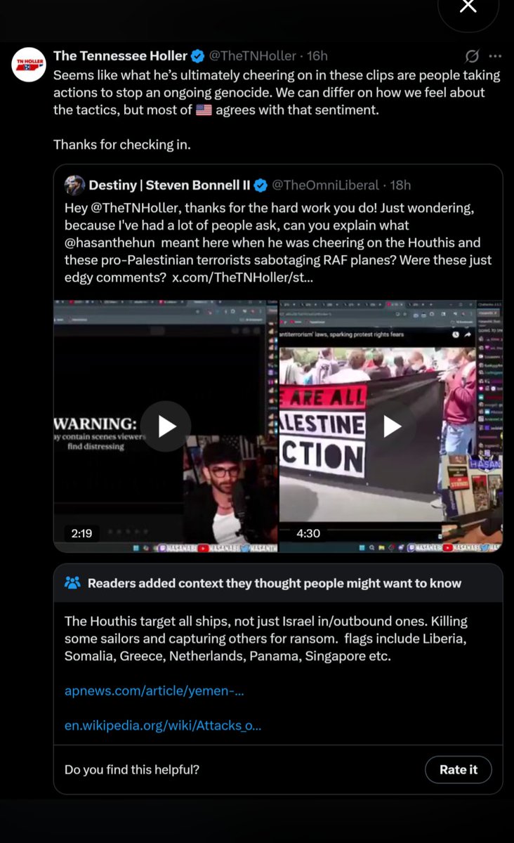 Reggae_Mallard's tweet photo. @TheTNHoller @FoxNews @hasanthehun @MSNOWNews @CNN This account is a joke and pro civilian murder so long as they're Mexican, thai or Filipino sailors https://t.co/t6snqx9e6s