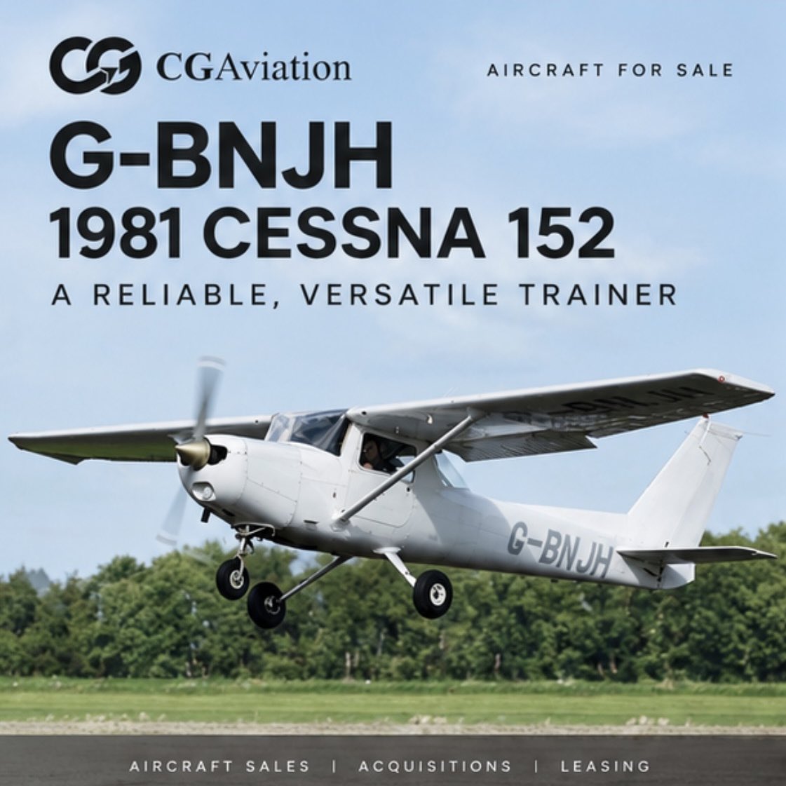 ACSAviation's tweet photo. G-BNJH is now for sale. As part of our ongoing ACS Aviation fleet renewal, and with more new Tecnam aircraft arriving next year, our 1981 Cessna 152 is available through CG Aviation for £47,500 https://t.co/ywWJpPiVH1