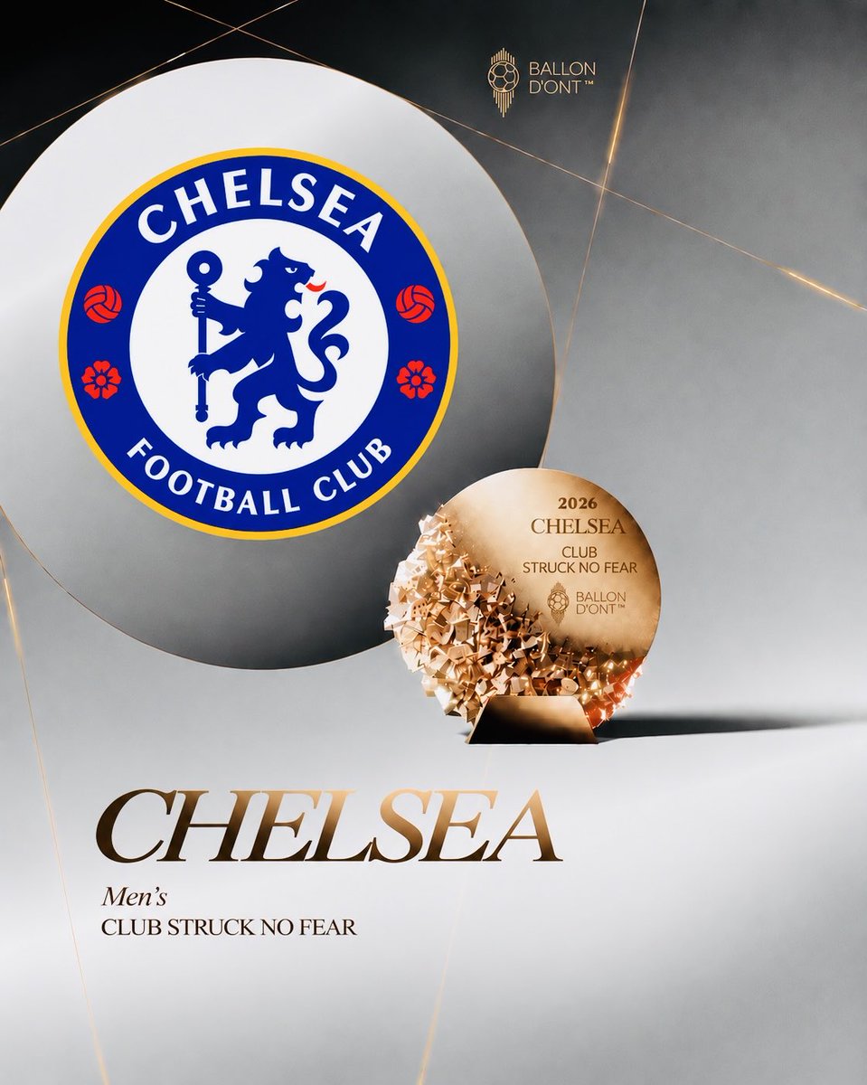 TheHateCentral2's tweet photo. Nominated for the 2026 Club Struck No Fear  ⬇️

@ChelseaFC 

#ballondont https://t.co/PjgK0MuXpj