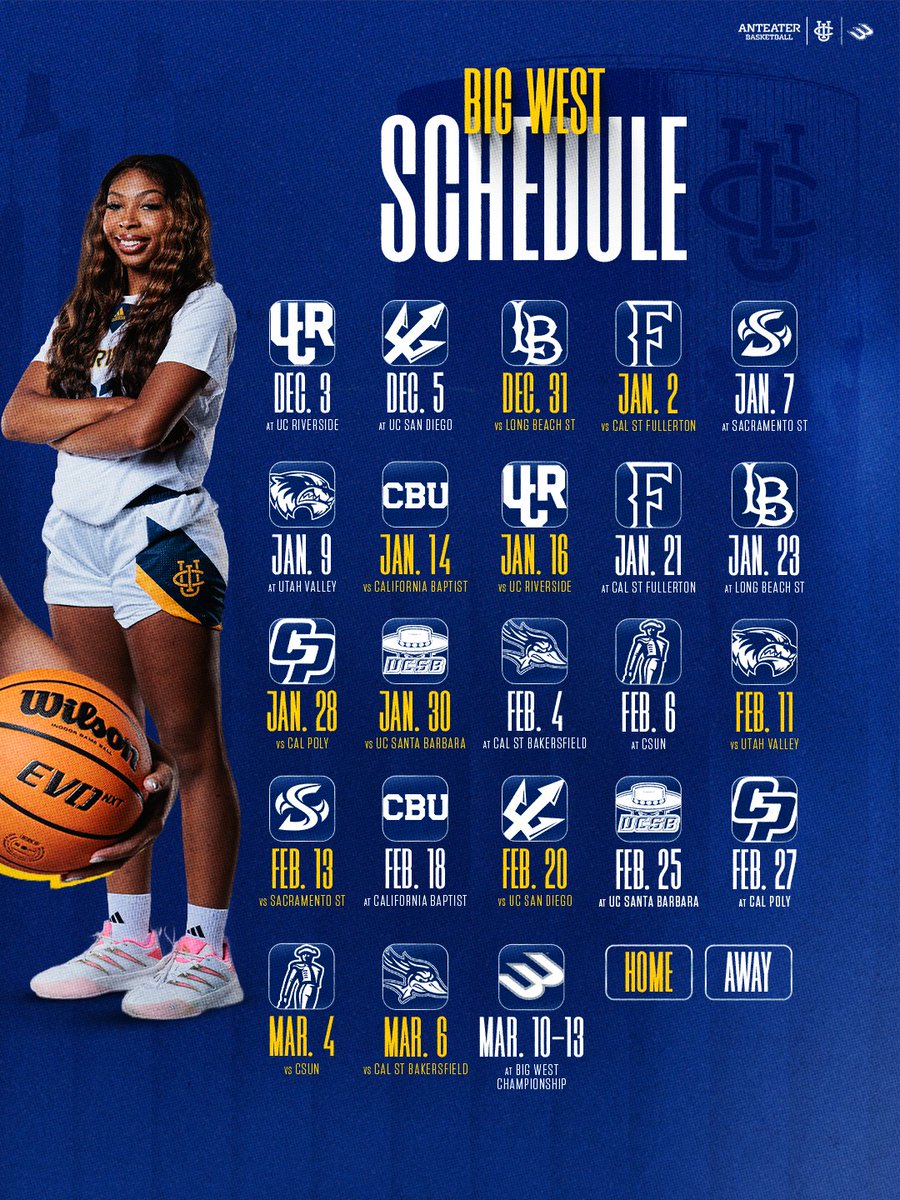 UCIwbb's tweet photo. 𝐓𝐡𝐞 𝐒𝐥𝐚𝐭𝐞 𝐈𝐬 𝐒𝐞𝐭 ⚡

Our 2026–27 schedule is here! Which matchup are you most excited for?

🎟️ | https://t.co/ZhjNbz7uCe

#TogetherWeZot | #RipEm https://t.co/V3JI6NLl1h