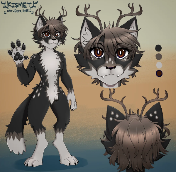 SophiaAdam01's tweet photo. 🦌🐾 Meet Kismet a unique cat deer hybrid wandering between forest paths and feline curiosity. Sometimes the rarest souls are the ones that don't fit into just one world. ✨
.
.
.
#Furry #FurryArt #Fursona #ReferenceSheet #OriginalCharacter #OC #CatDeerHybrid #HybridFursona https://t.co/0T8TS8nvIB