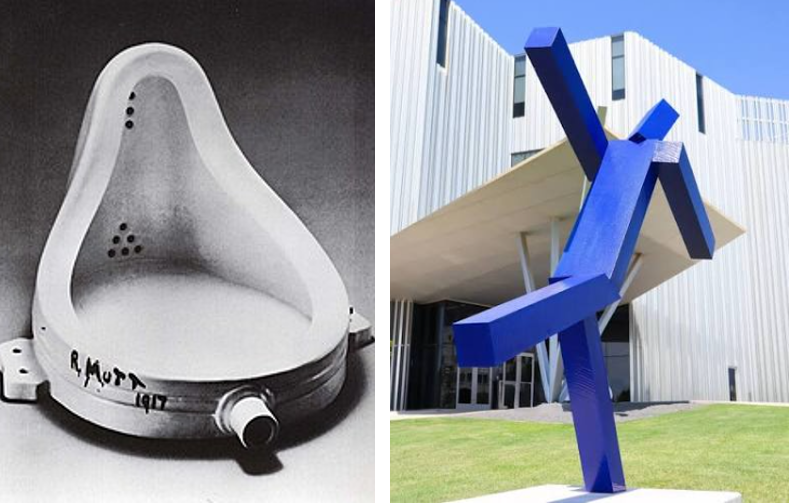 GalleryGerman's tweet photo. MODERN ART: GAME OVER?
In 1917, Marcel Duchamp placed a urinal on a pedestal and called it art. That single gesture helped launch conceptual art and, in many ways, the modern art industry as we know it.
The Nazis hated modern art and promoted figurative, realistic art instead. After 1945, America poured enormous support into modern art in Europe, helping make it the dominant artistic language of the postwar era. In 2004, Duchamp’s Fountain was even voted by 500 art professionals as the most influential artwork of the 20th century (….....).
But perhaps the joke has finally gone too far.
For more than a century, we have been told that almost anything can be art -provided the right people say it is. However, more and more people are coming to the conclusion that the Emperor has no clothes. Trump’s removal of Shapiro’s Blue from the grounds of the Kennedy Center could perhaps be seen as a milestone in art history.
It is time to return to art that requires something more than a concept: skill, craftsmanship, beauty, and talent -the kind of realistic art humanity had been creating for thousands of years before the urinal arrived.

LEFT: Marcel Duchamp’s urinal ('Fountain'), 1917.
RIGHT: Shapiro, 'Blue'.