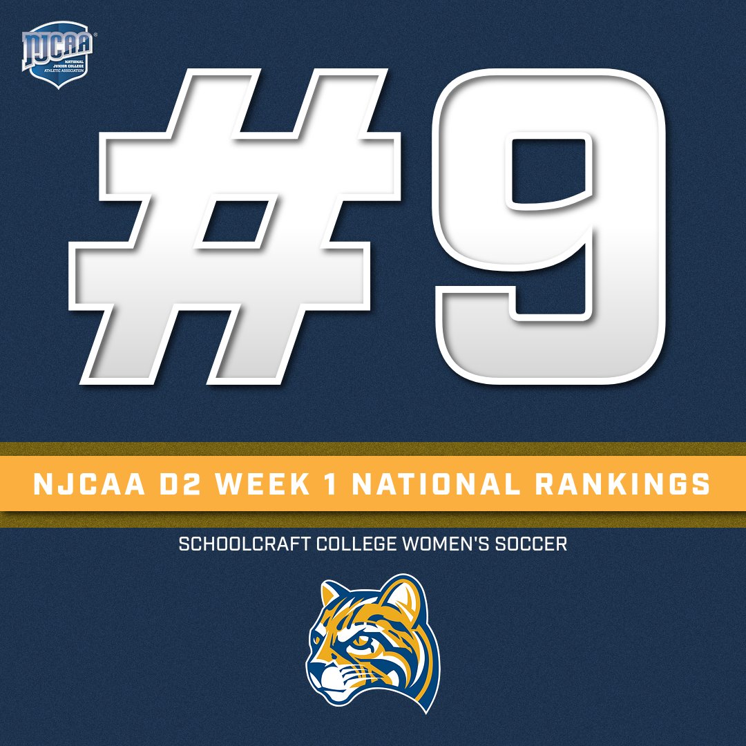 SchoolcraftWSOC's tweet photo. Up to #9 in this week's NJCAA poll‼️
#OcelotPride https://t.co/UXr9MRG6MN