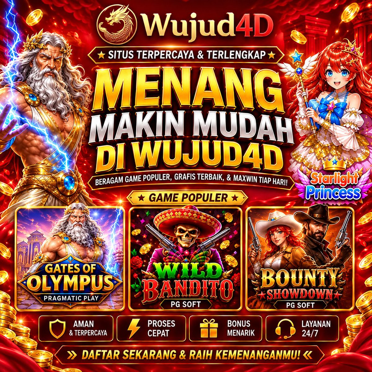 natalieross28's tweet photo. 🔥 Menang makin mudah bersama WUJUD4D!
💰 Buktikan keberuntunganmu main slot gacor hari ini
🚀 Daftar sekarang, jangan sampai ketinggalan!

Link hoki >> https://t.co/T6aNsuBve3

#wujud4d #zonauang #jackpot #slotgacor #pagii #TraktiranTokopedia https://t.co/sW1OafE1QZ