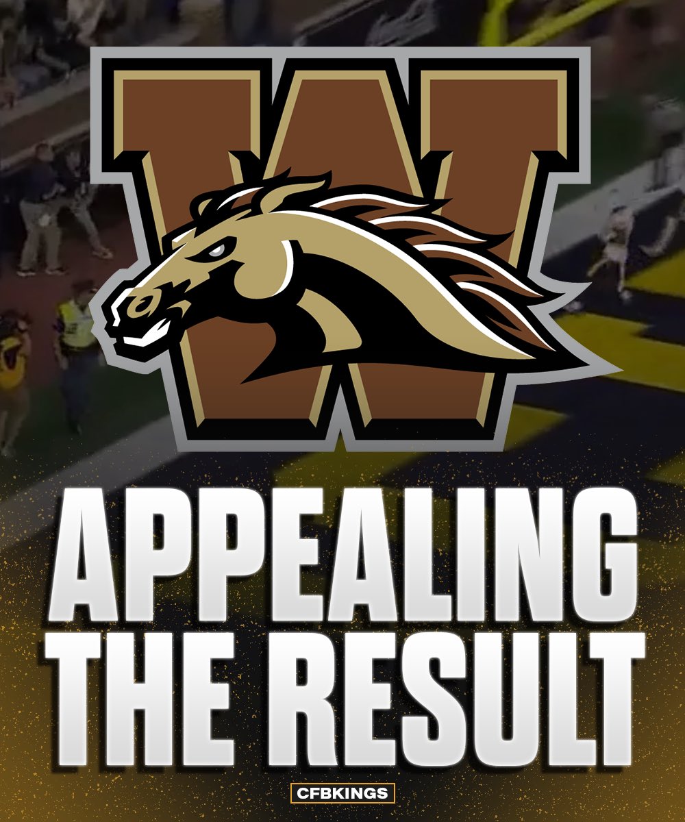 CFBKings's tweet photo. BREAKING: Western Michigan has submitted formal appeals to the NCAA FBS Oversight Committee and the College Football Playoff to be recognized as the winner of their game vs. Michigan.

The MAC commissioner states, “After further study and investigation, it is now evident that replay protocol was not properly followed in determining whether time remained.”