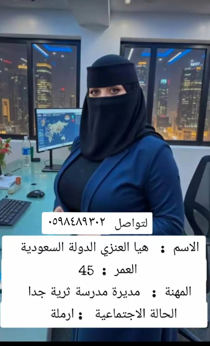 bk8ufq's tweet photo. سعوديه
مطلقه عقيم
العمر ٤٠
بيضاء البشره ناعمه
مربربه صدر بارز فخذ متين مزيونه متدينة شعر طويل ناعم
السكن متوفر بيت ملك الحمدلله
صحتي جيده خاليه من الأمراض
#الاتحاد_الفيحاء https://t.co/5RjDC5J1QW