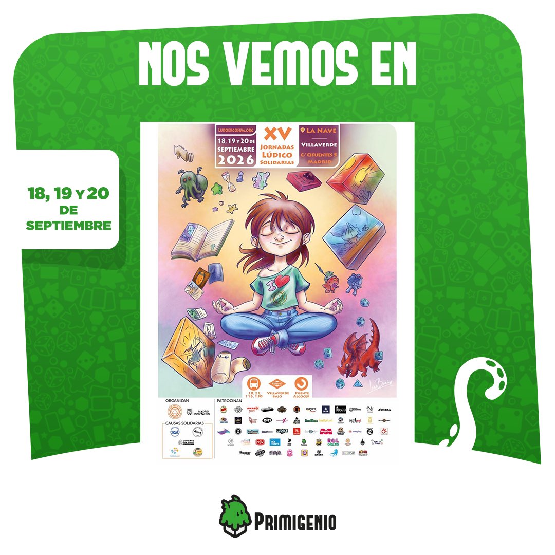 EdPrimigenio's tweet photo. La semana que viene estaremos en @J_Ludoergosum 
¡Os esperamos! 💚 https://t.co/Hy1Jl60Sc7