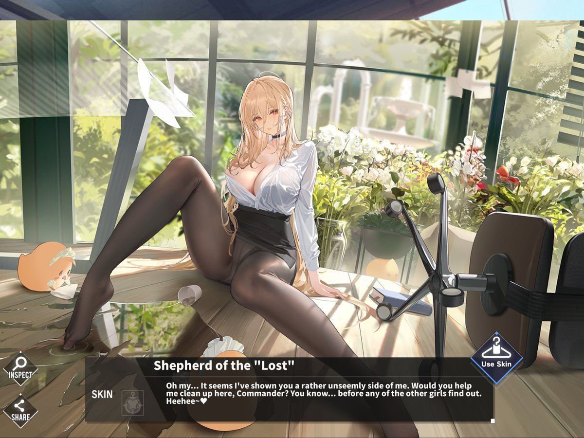 yurixnox's tweet photo. I’m literally broke now 💸 BUTTT I impulsively purchased an Implacable skin !! She’s adorable 🤍🐾 
#AzurLane https://t.co/qDuehs1XIe