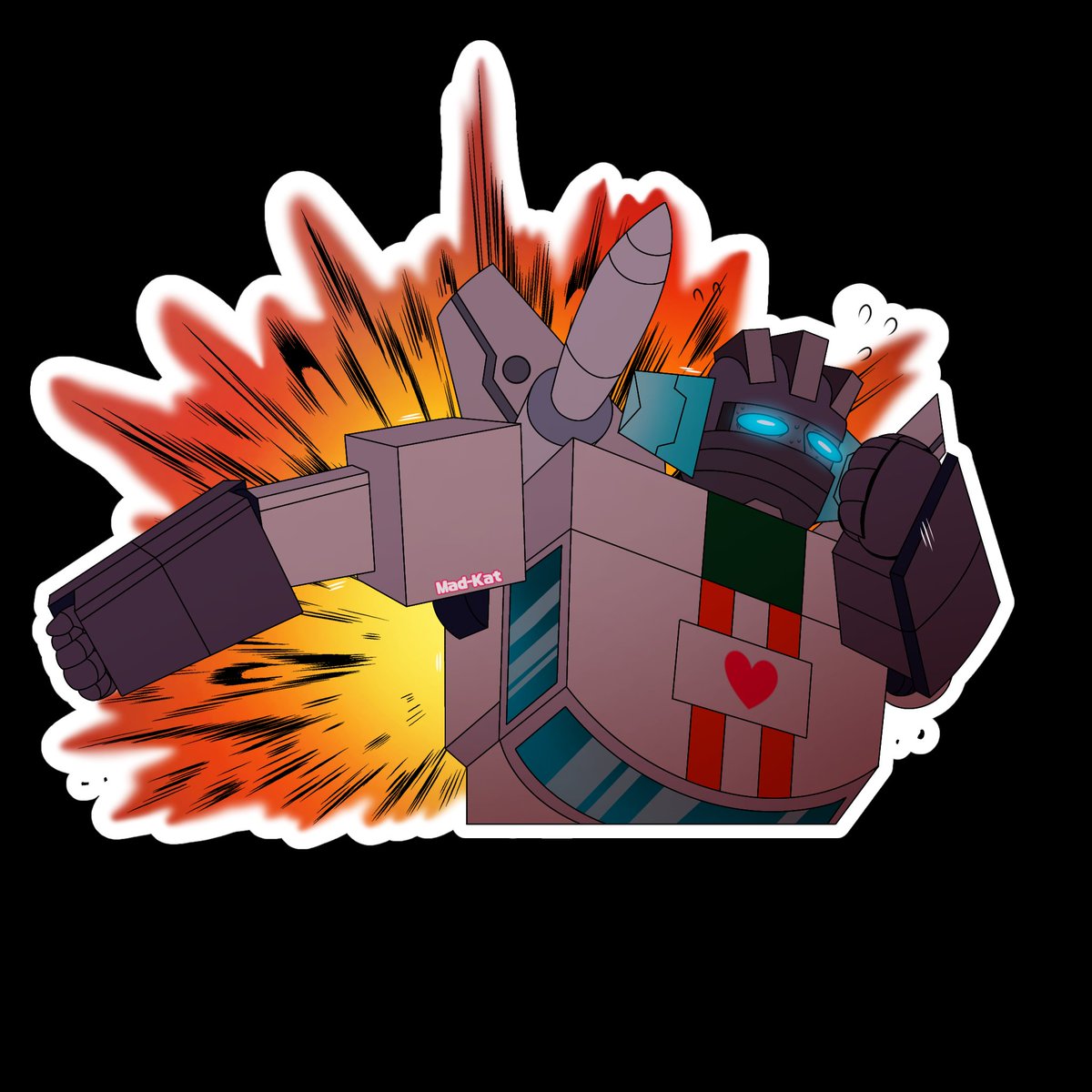 TheMadKatArtist's tweet photo. The lab is up in flames for the 32556th time  
#transformers #fanart #Wheeljack https://t.co/fW2SwKTBWm