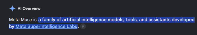 TrillyDevelop's tweet photo. muse is metas new ai https://t.co/7sDKnOiLqt
