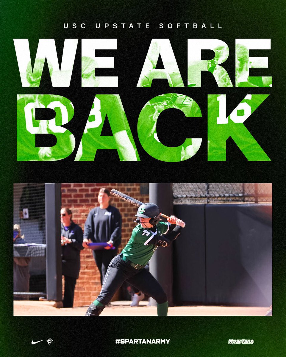 UpstateSoftball's tweet photo. We are so back!

#SpartanArmy⚔️ https://t.co/QSzM2sKTwk