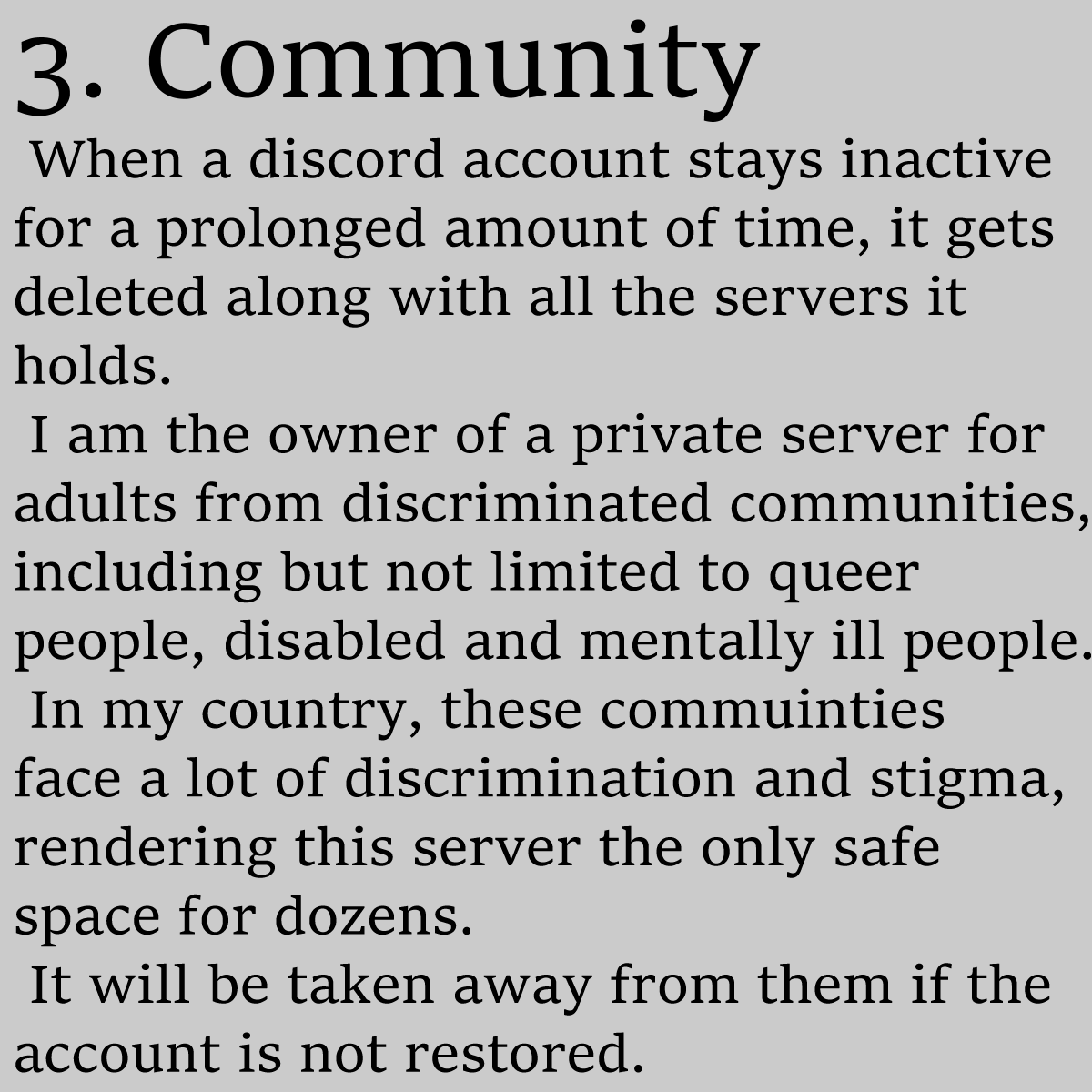 work17_'s tweet photo. @discord give me my account back.

i am me, and i gave you more than enough information to confirm that i am me.

contact me in dms and i will be more than willing to re-send all the personal information. https://t.co/bESr2Iu0Qi