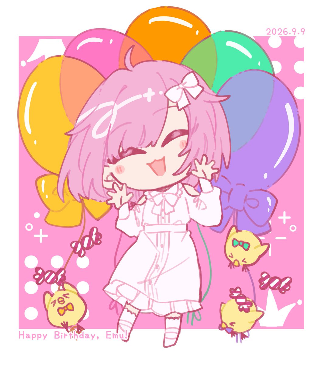 pjsekai_eng's tweet photo. 2026.9.9 - Happy Birthday, Emu~ 🍬🎉
-Mod 🌸 https://t.co/FfO65UIkRn