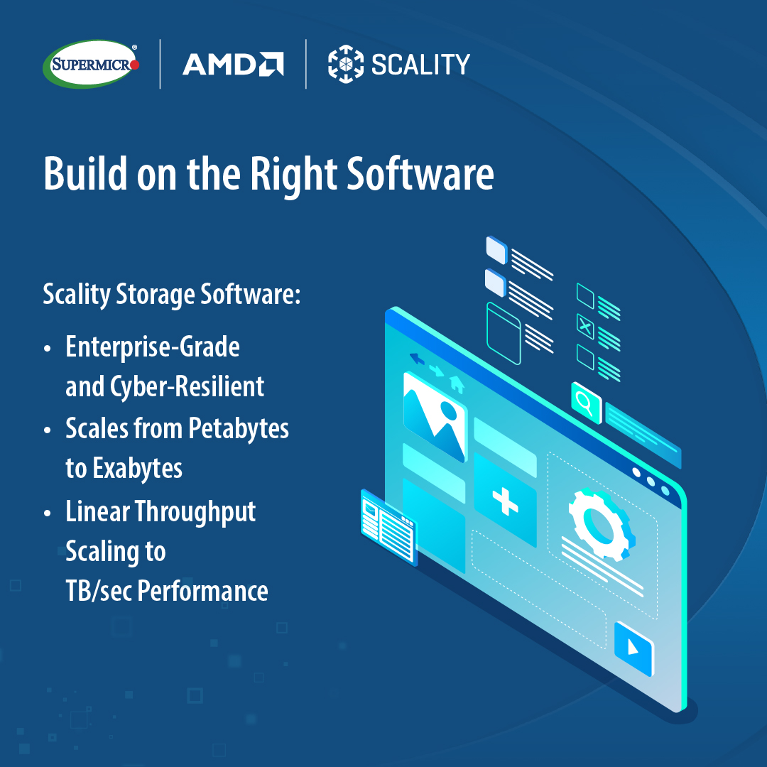 Supermicro's tweet photo. Cloud performance. On-premises control.
Supermicro servers powered by AMD EPYC™ processors deliver a fully integrated storage stack built for the data demands of the AI era.