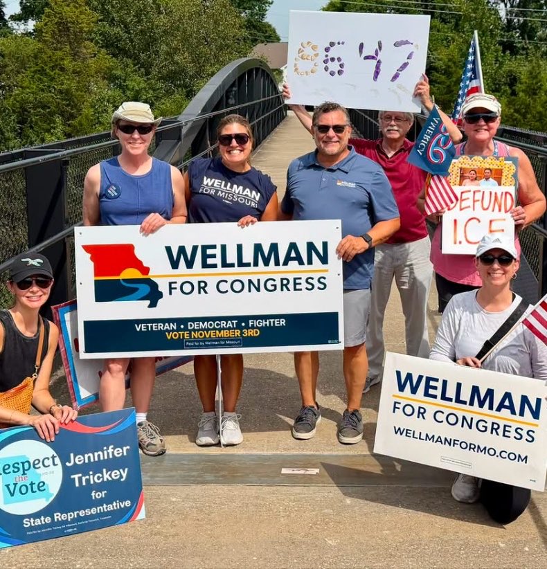 libsoftiktok's tweet photo. Meet Fred Wellman, the Democrat Congressional nominee for MO-2

He posed with an “8647” sign which symbolizes kiIIing Trump

The Democrats aren’t even trying to hide it.

They are the party of political violence.

Don’t let this radical anywhere near office! https://t.co/Z6rTjJdj56