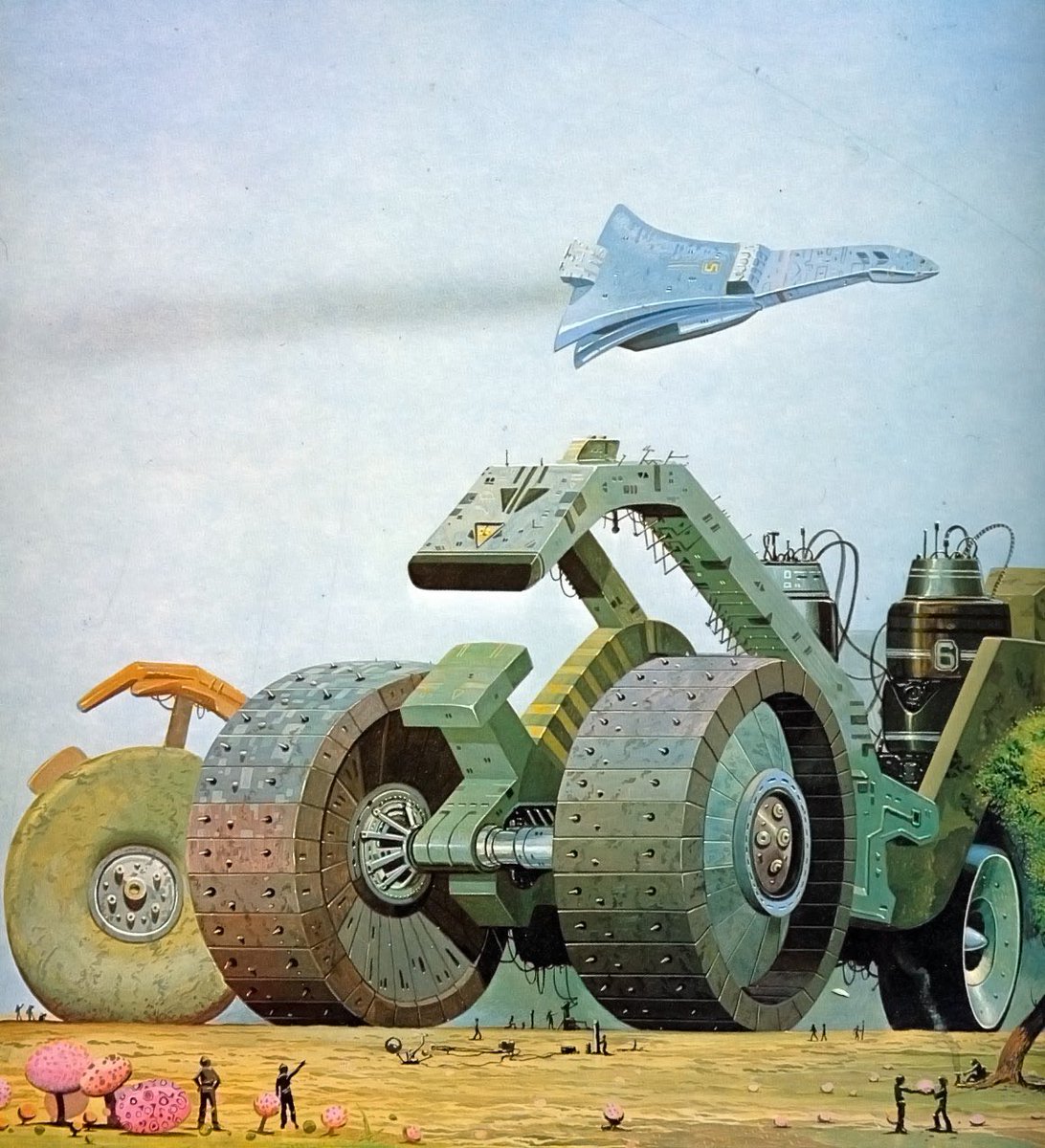 retroscifiart's tweet photo. Art by Angus McKie from the Terran Trade Authority series of books 1978 - 1980 https://t.co/7QKzR6S0Sx