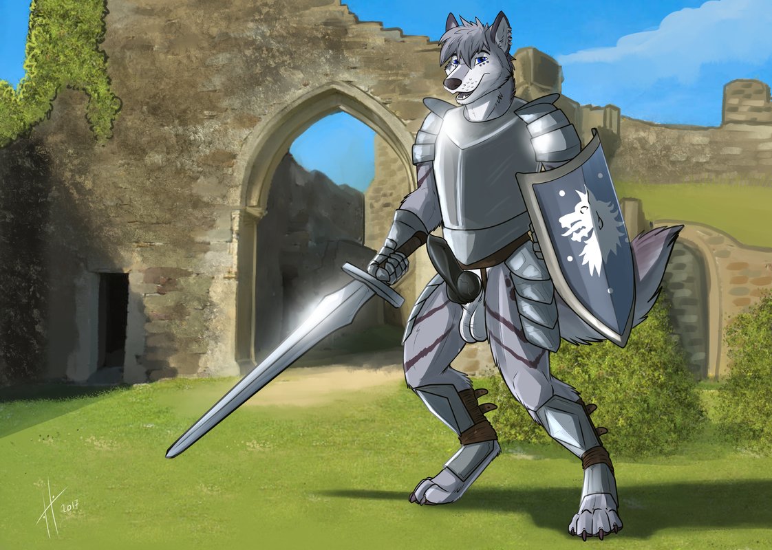 KumoRocks's tweet photo. Swordtember huh? oh i love that and this pic.
wish i could have gotten more. the fluffy knotty knight, kyle silver wolf armored up and looking even sexier <3

Art: Hufnaar https://t.co/Vvr0JZCo0Z