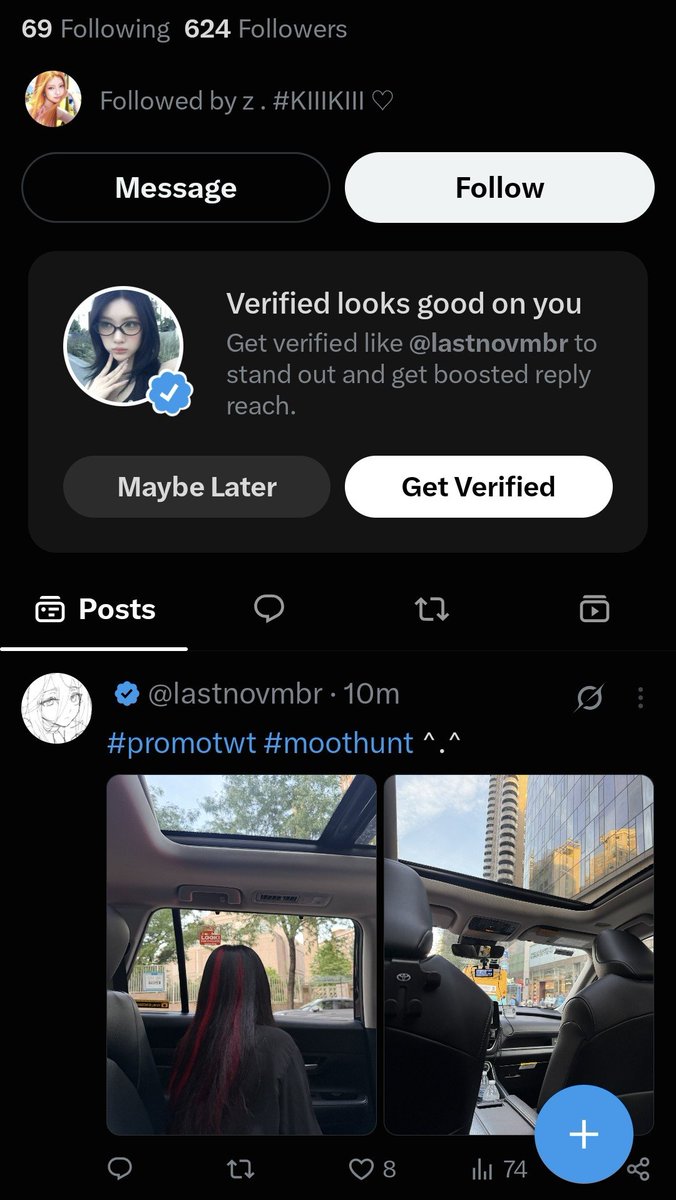 offhoneyz's tweet photo. hell nah gurl u can actually go fuck yourself 😭 moots hunting just to have 0 moots, fraud https://t.co/nRIWzmjC2z