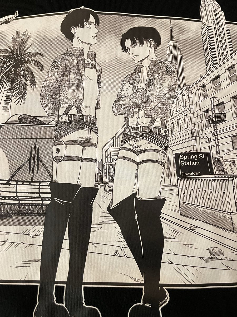 EE620E's tweet photo. When you love Eren &amp; Levi 😍but your competition is Isay@ma who can’t stop drawing them to “thank the fans” and made them the center of Attack on Titan Day 🥳. Even Eren’s VA commented on the art! We can’t compete with his love for the boys. But we can certainly support it! 🥰 https://t.co/pFwdYiivKY
